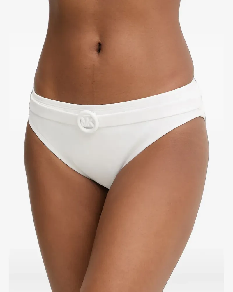 Michael Kors logo-belted bikini bottom - Weiß Weiß