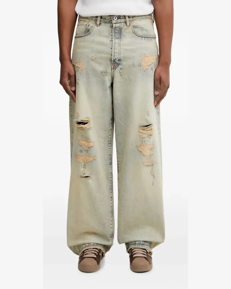 Kenzo distressed bleached-effect jeans - Blau Blau