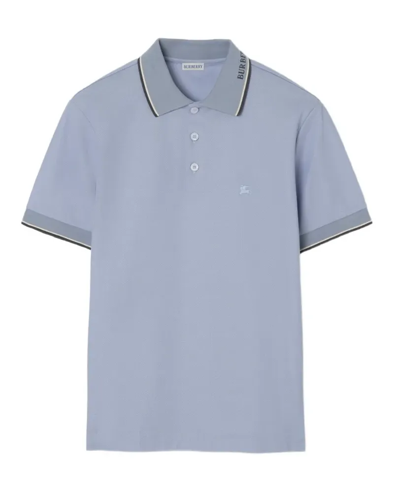 Burberry Poloshirt mit Logo-Kragen - Blau Blau