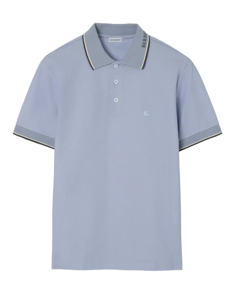Burberry Poloshirt mit Logo-Kragen - Blau Blau