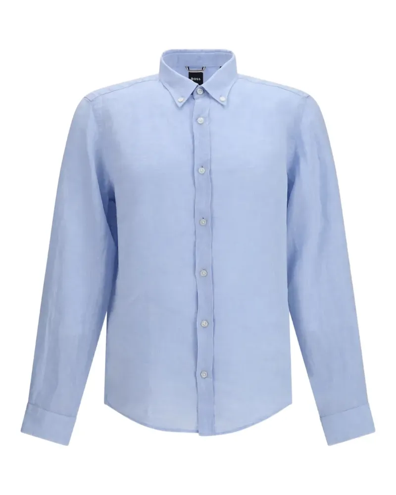 HUGO BOSS Liam button-down linen shirt - Blau Blau