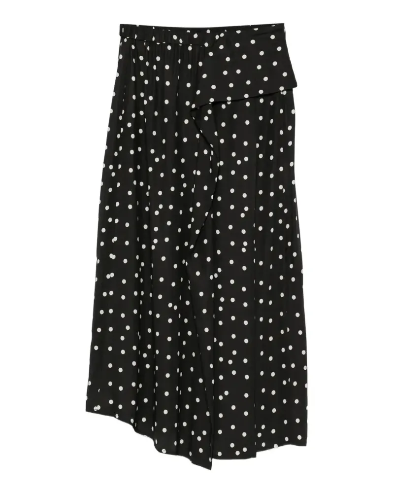 christian wijnants Gerüschter Sedona Midirock mit Polka Dots - Schwarz Schwarz