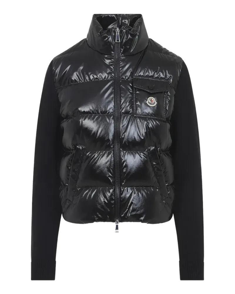 Moncler padded-collar cardigan - Schwarz Schwarz