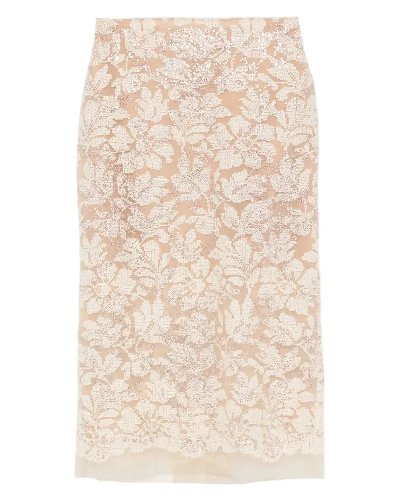 Ermanno Scervino Minikleid mit Pailletten - Nude Nude