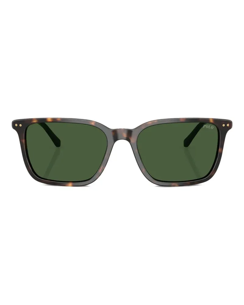 Ralph Lauren Eckige Wimbledon Sonnenbrille mit Streifen - Braun Braun