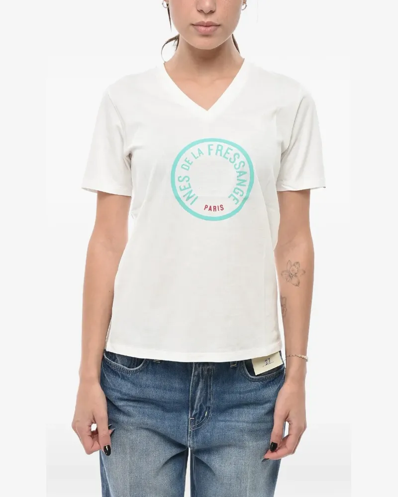 Inès de la Fressange T-Shirt mit V-Ausschnitt - Weiß Weiß