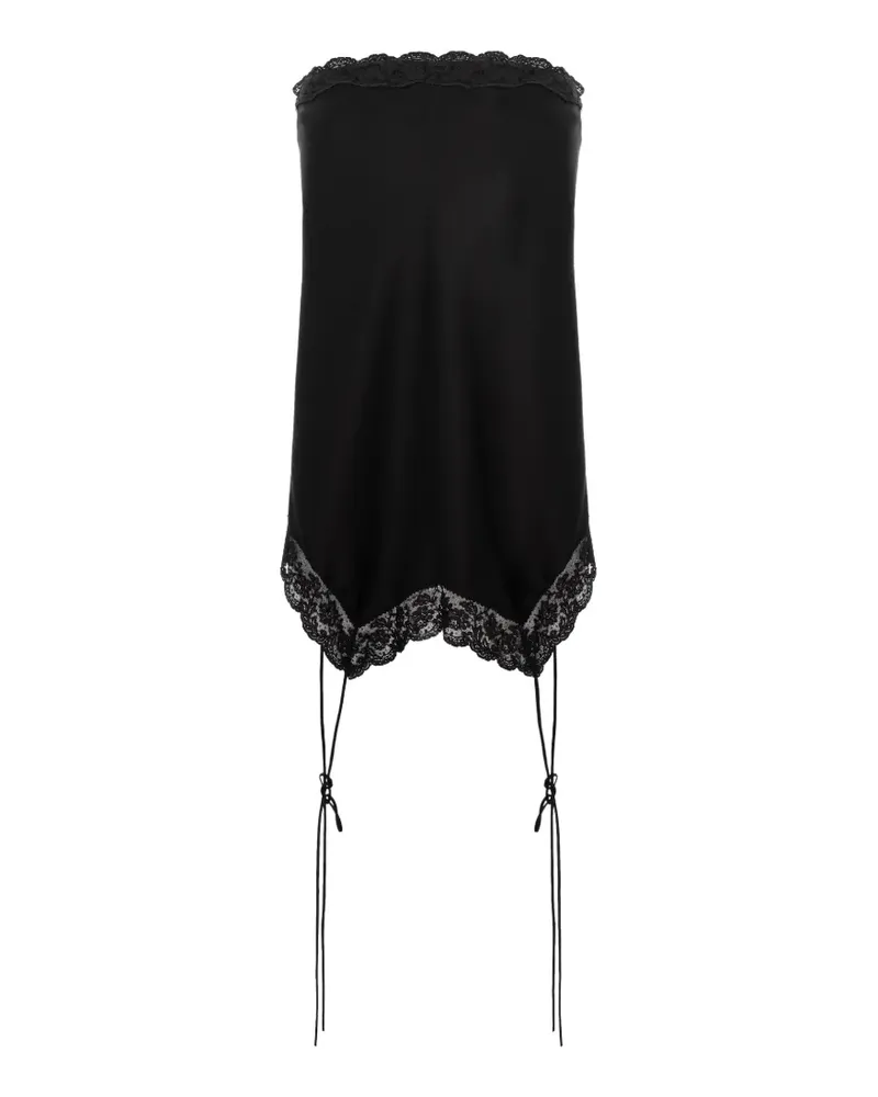 Seen Users Shifted Slip lace-trim top - Schwarz Schwarz