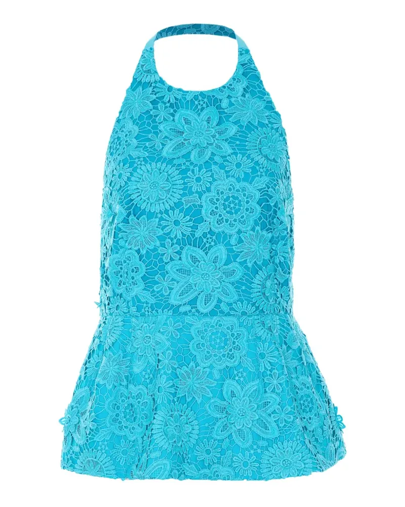 Essentiel embroidered halter neck top - Blau Blau