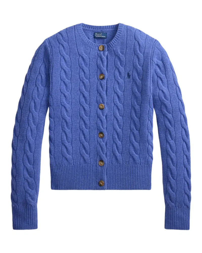 Ralph Lauren Cardigan mit Zopfmuster - Blau Blau