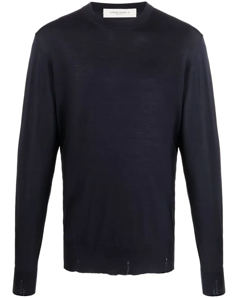 Golden Goose Pullover mit Logo-Patch - Blau Blau
