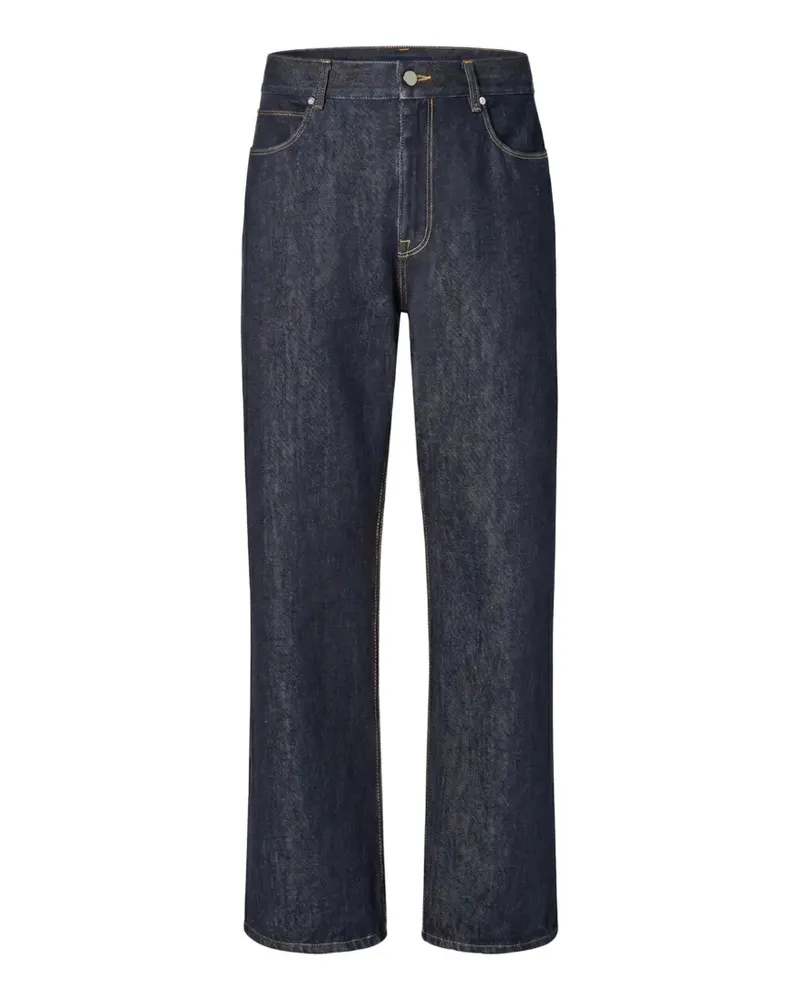 Fendi logo-patch jeans - Blau Blau