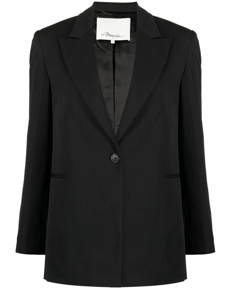 3.1 phillip lim Blazer mit steigendem Revers Schwarz