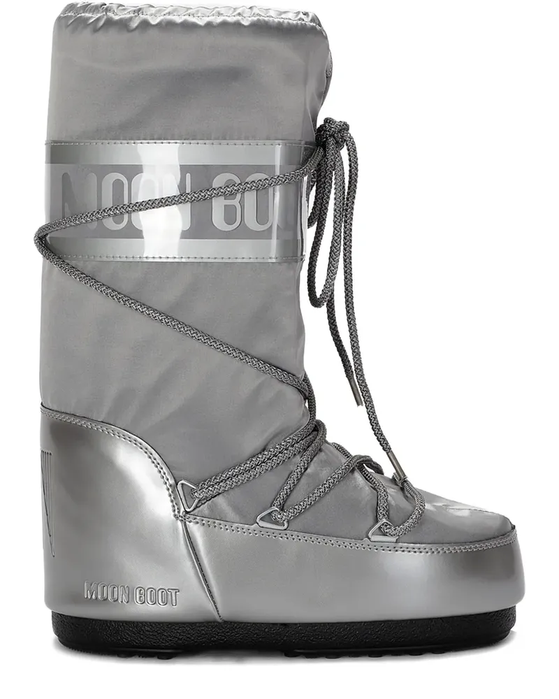 Moon Boot Icon Glance Schnürstiefel mit Logo - Grau Grau