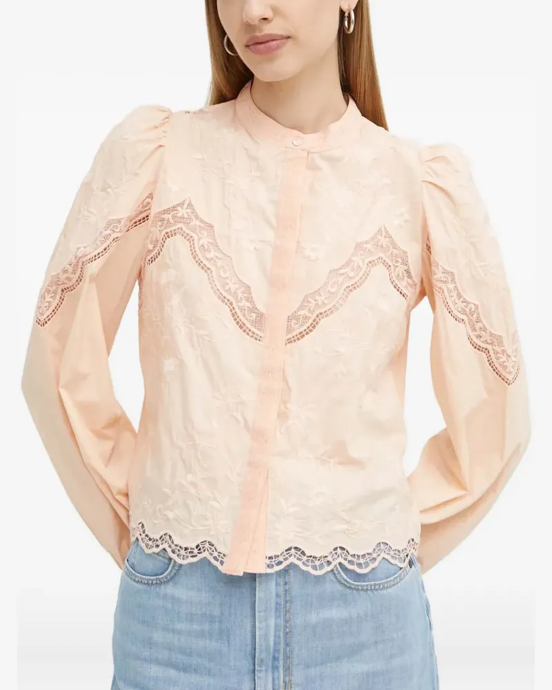 Twin-Set Bluse mit Spitze - Nude Nude