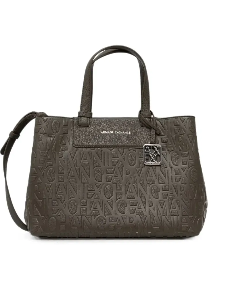 Armani Exchange logo-embossed tote bag - Grün Grün