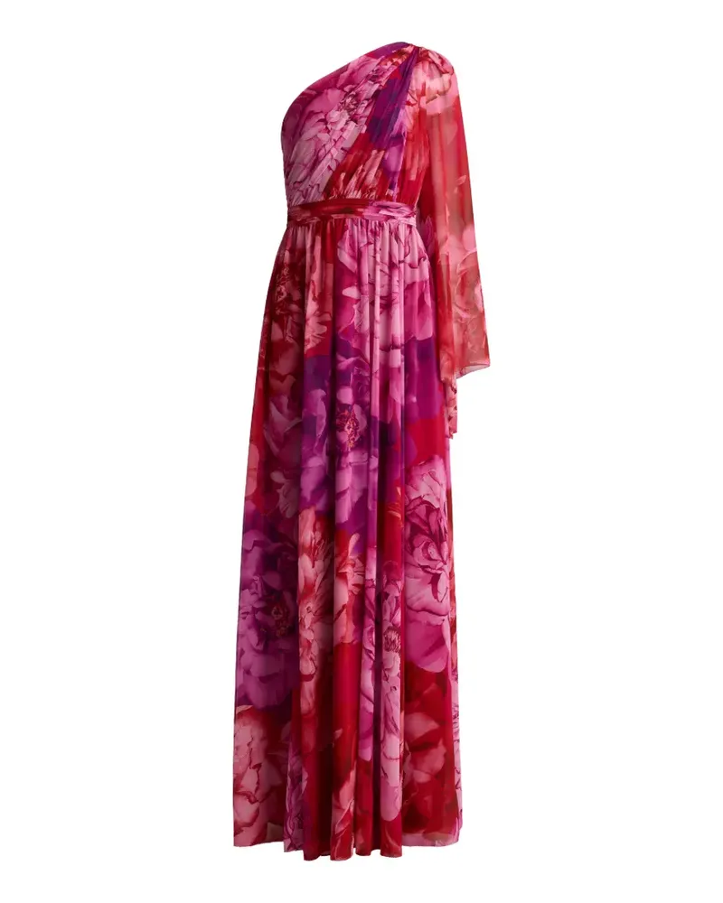 ST. JOHN Paloma one-shoulder floral-print dress - Rosa Rosa