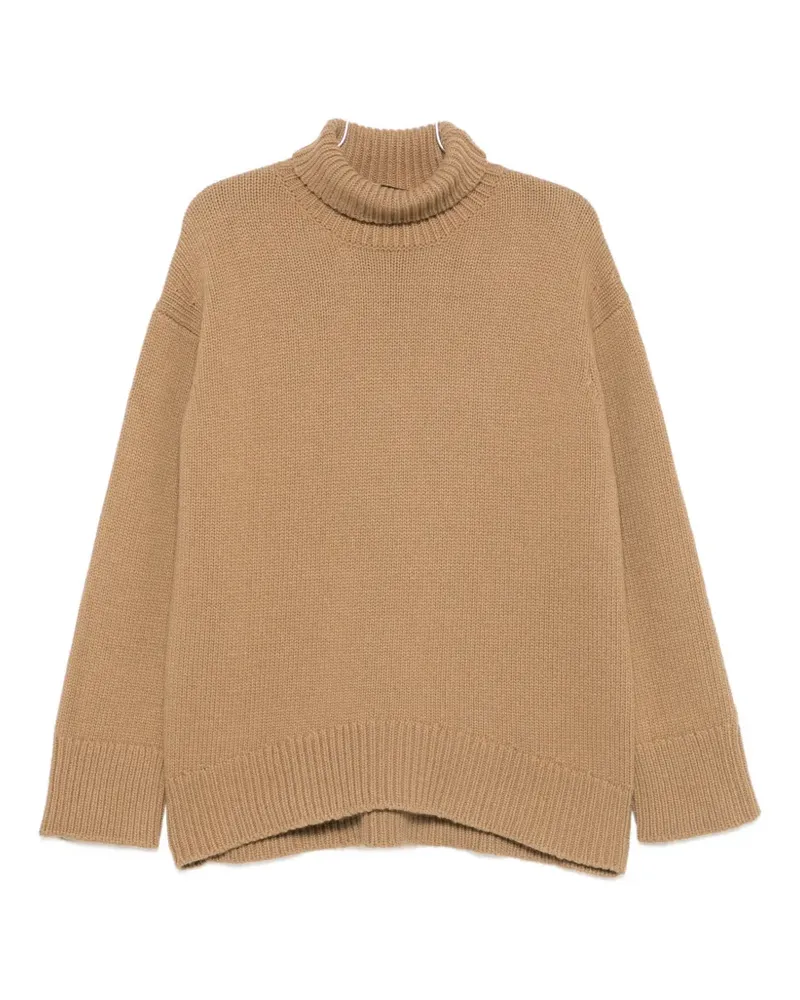 PLAN C Pullover mit tiefen Schultern - Nude Nude