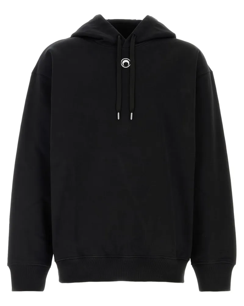 Marine Serre Hoodie mit Logo-Stickerei - Schwarz Schwarz
