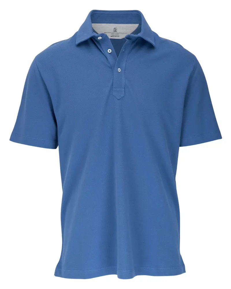 Brunello Cucinelli Klassisches Poloshirt - Blau Blau
