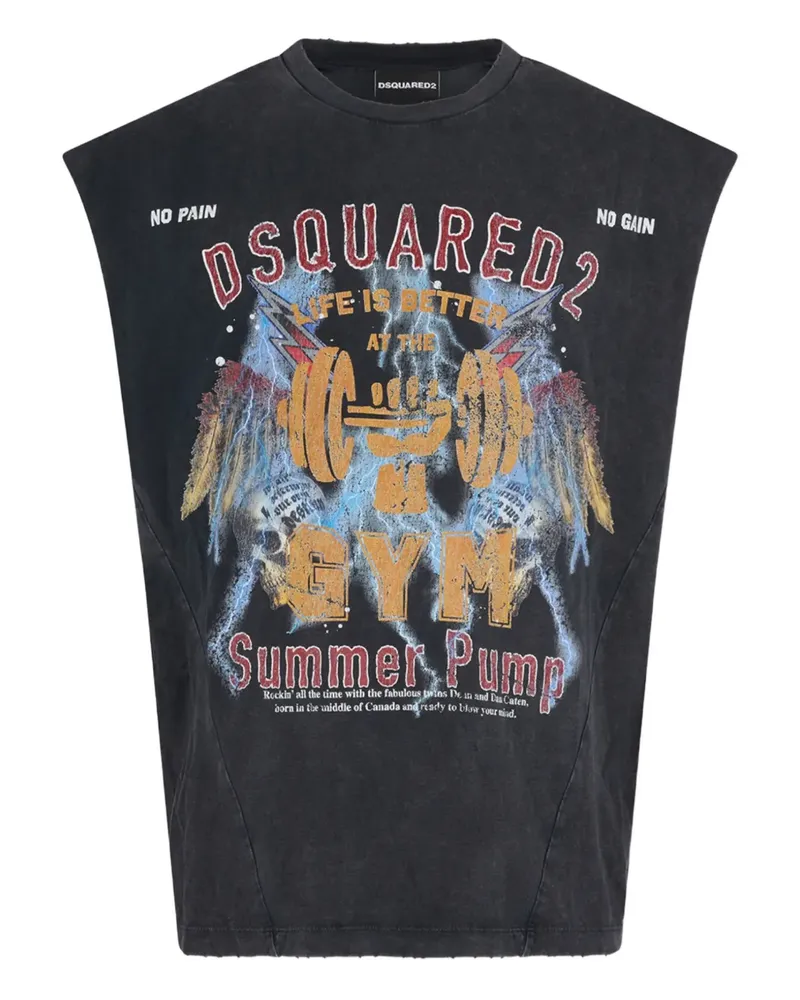 Dsquared2 T-Shirt mit grafischem Print - Schwarz Schwarz