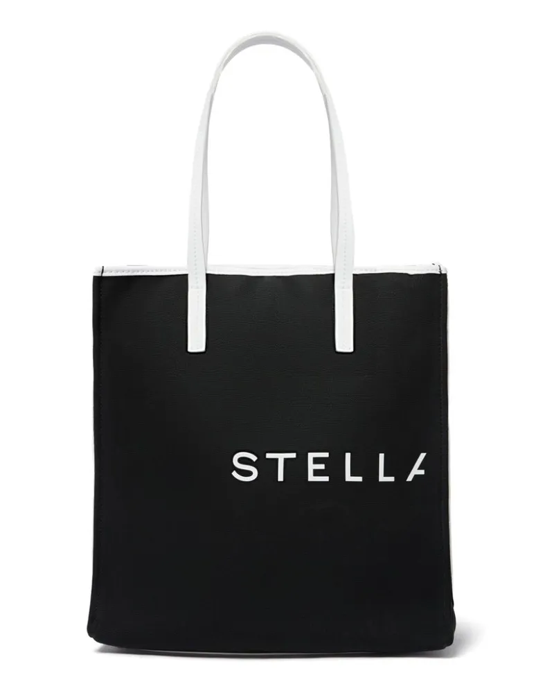 Stella McCartney Handtasche mit Logo-Print - Schwarz Schwarz