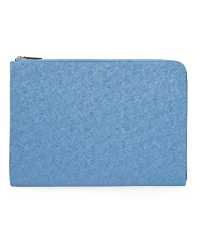 Smythson Panama Laptophülle - Blau Blau