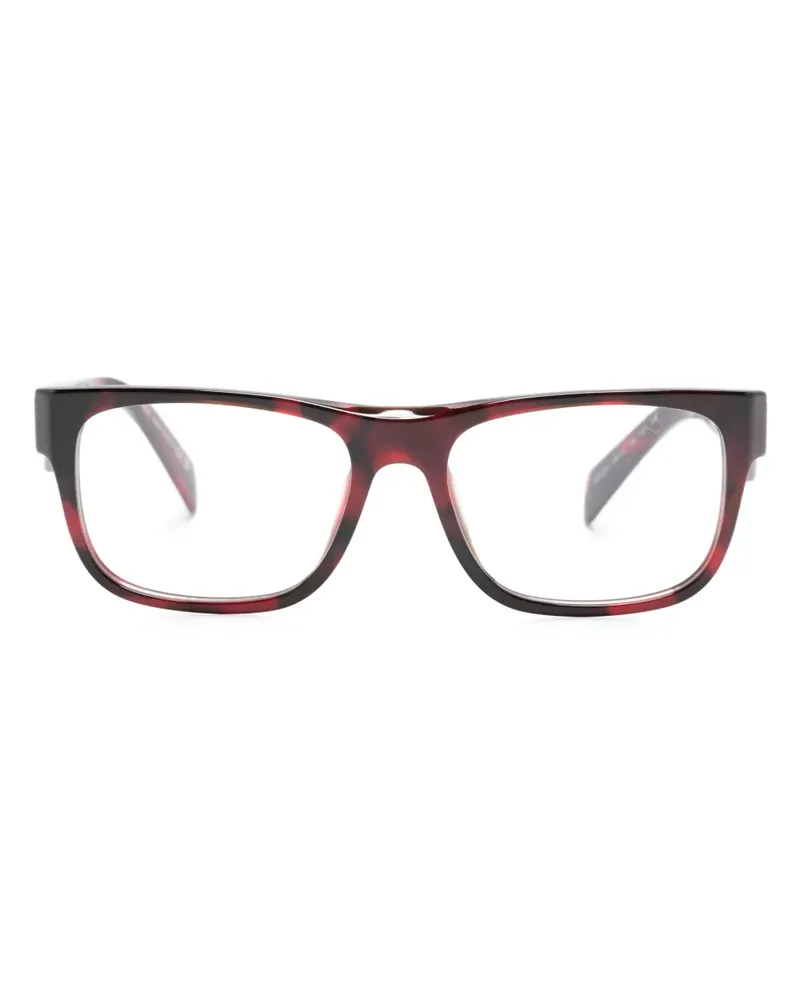Prada Eckige Brille in Schildpattoptik - Rot Rot