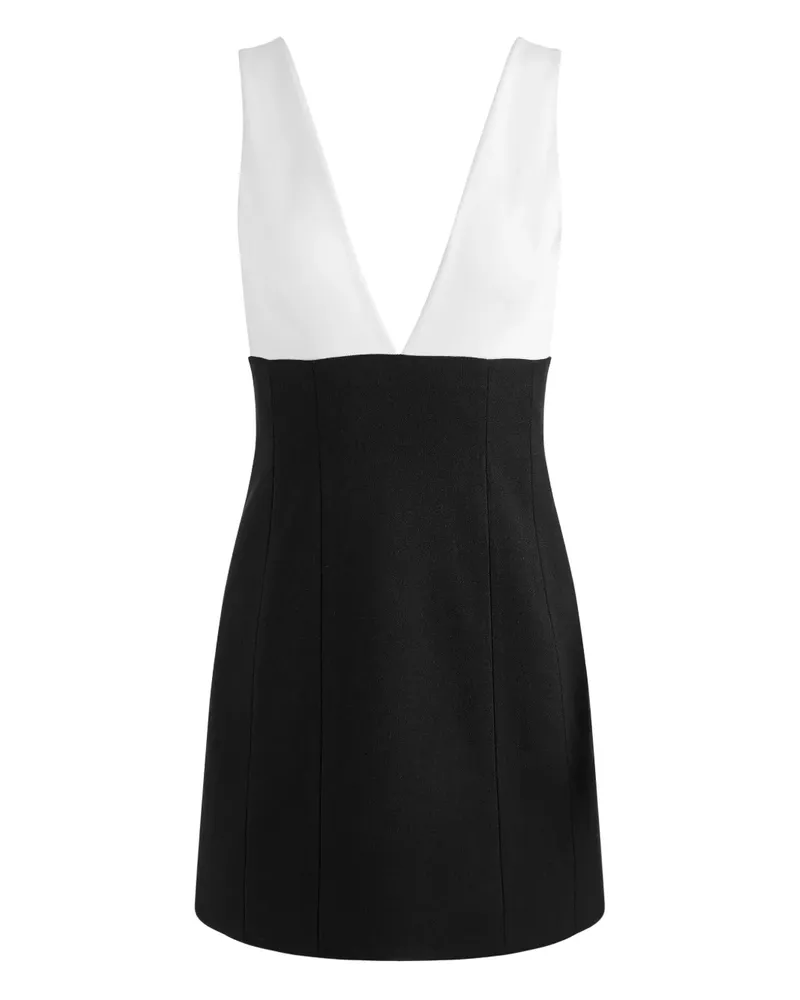 Alice + Olivia Mandy Minikleid mit tiefem Ausschnitt - Schwarz Schwarz
