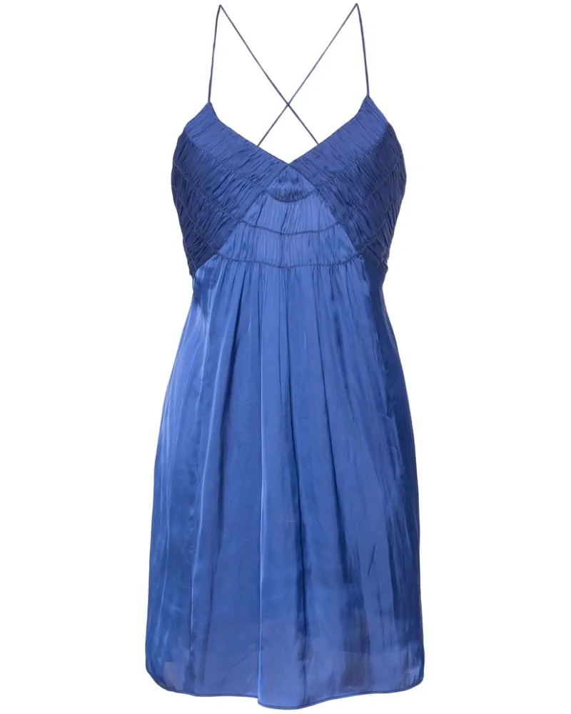 Zadig & Voltaire Rayonna Minikleid aus Satin Blau