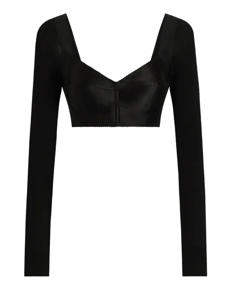 Dolce & Gabbana Bustier aus Satin - Schwarz Schwarz