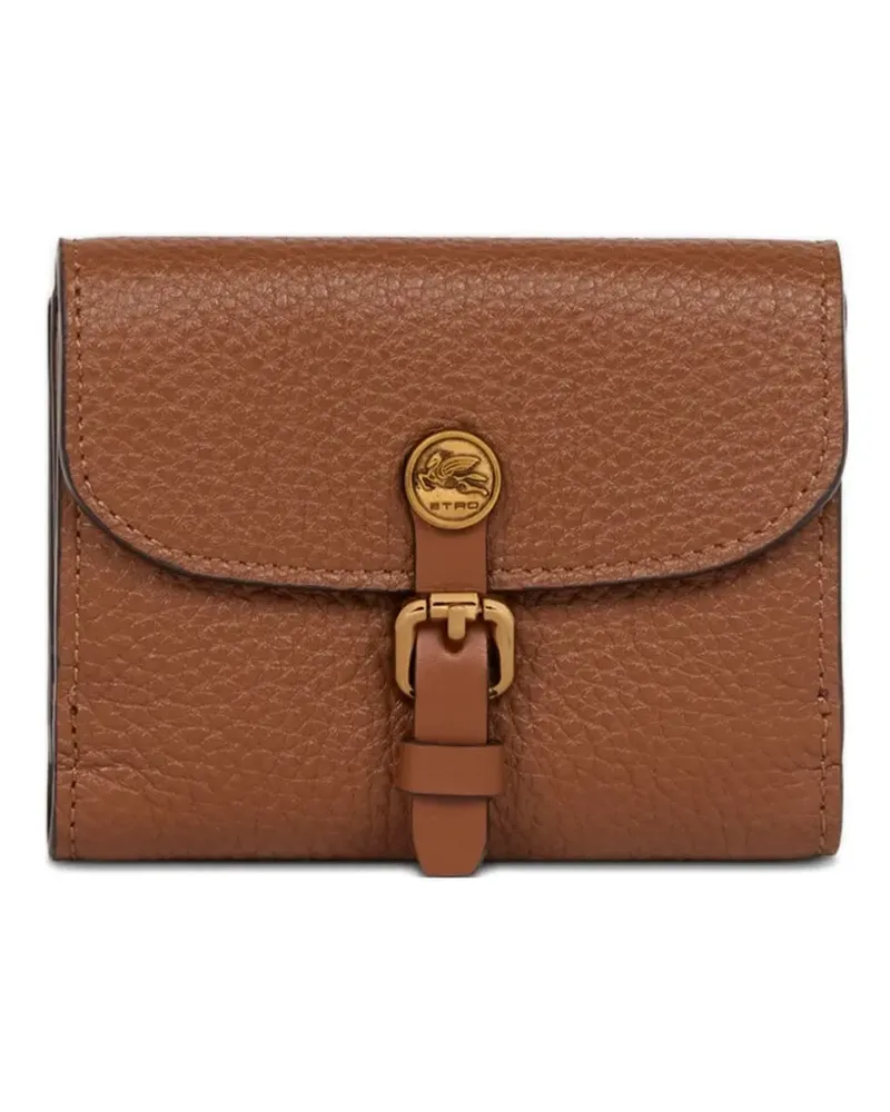 Etro small tumbled-leather wallet - Braun Braun