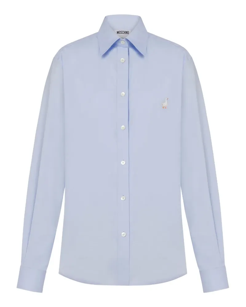 Moschino Goose Popeline-Hemd - Blau Blau