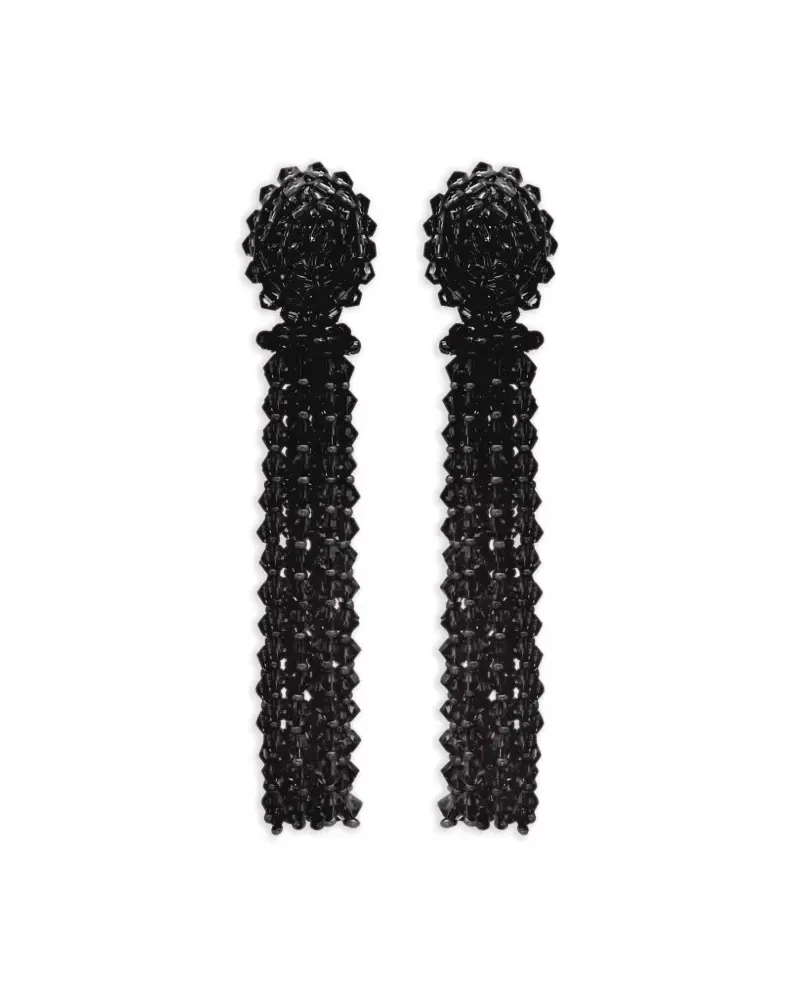 Oscar de la Renta Ohrringe mit Verzierungen - Schwarz Schwarz