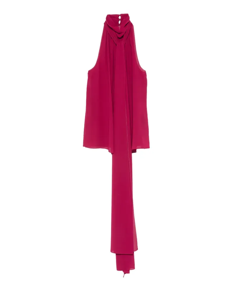 Patrizia Pepe tie-detail halterneck blouse - Rosa Rosa