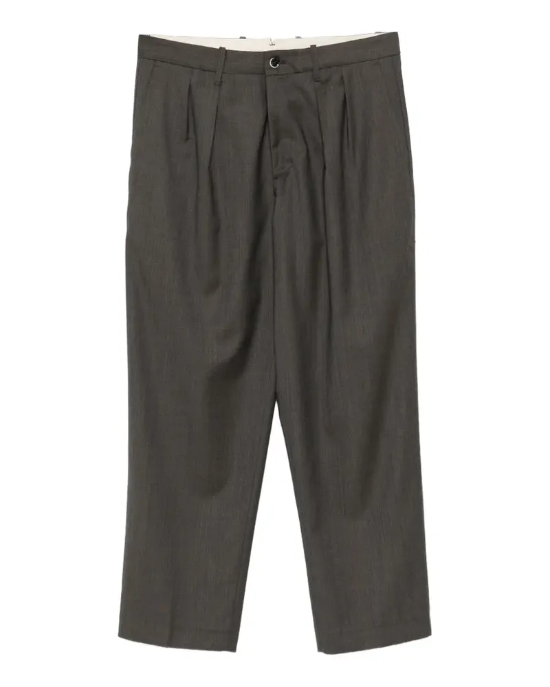 nine:inthe:morning Kai pleated trousers - Braun Braun