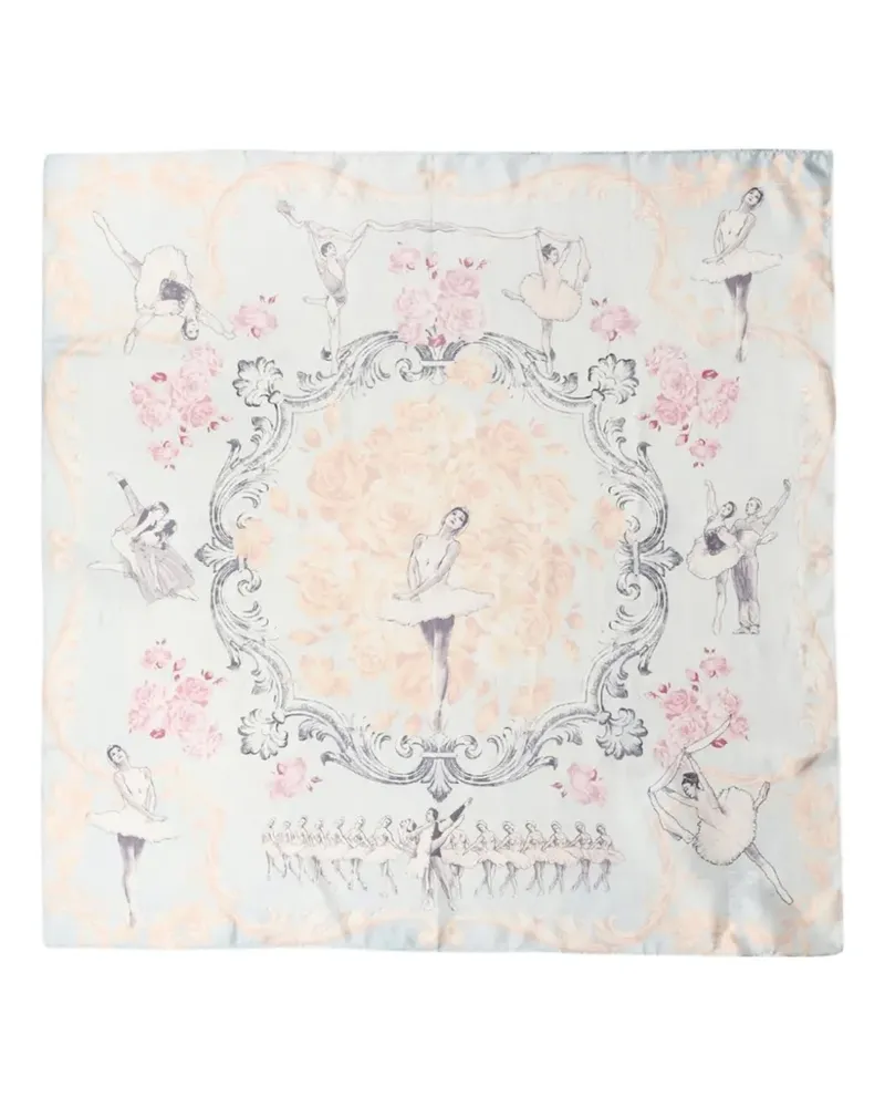 Dolce & Gabbana ballerina floral-print scarf - Nude Nude