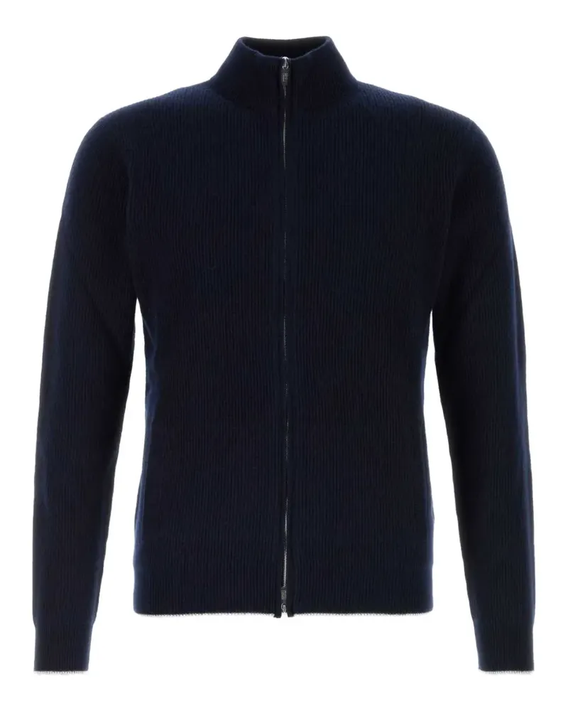 Fedeli Gerippter Cardigan aus Kaschmir - Blau Blau