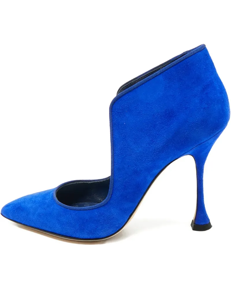 Manolo Blahnik Espedal Pumps mit spitzer Kappe - Blau Blau