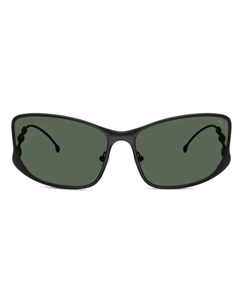 Diesel Sonnenbrille mit Oversized-Gestell - Schwarz Schwarz