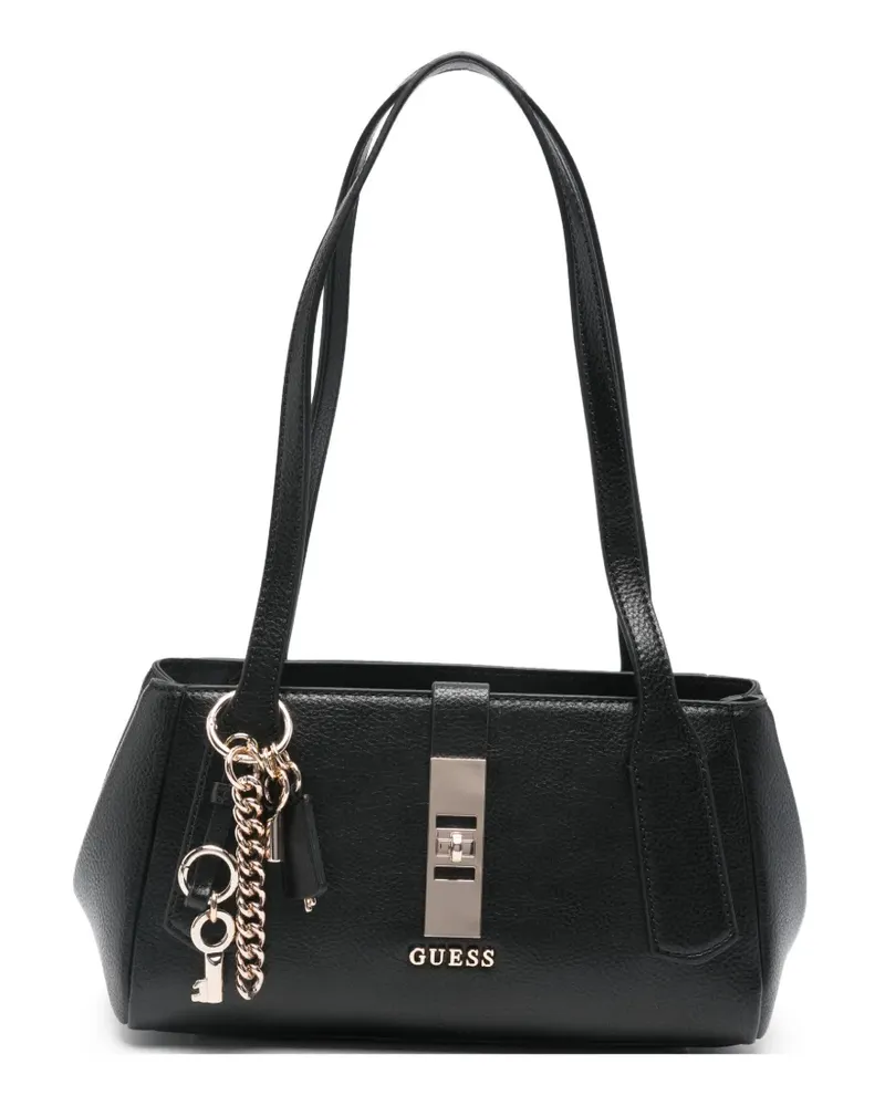 Guess Kleine Schultertasche mit Anhängerdetail - Schwarz Schwarz
