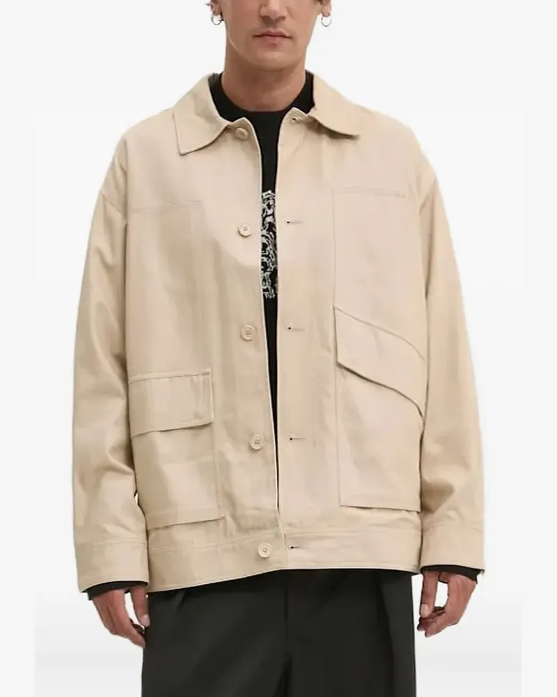 Desigual Hemdjacke mit Stickerei - Nude Nude