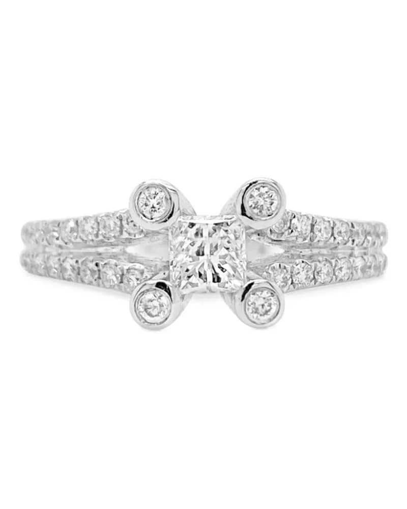 HYT Jewelry 18kt Weißgoldring mit Diamanten - Silber Silber