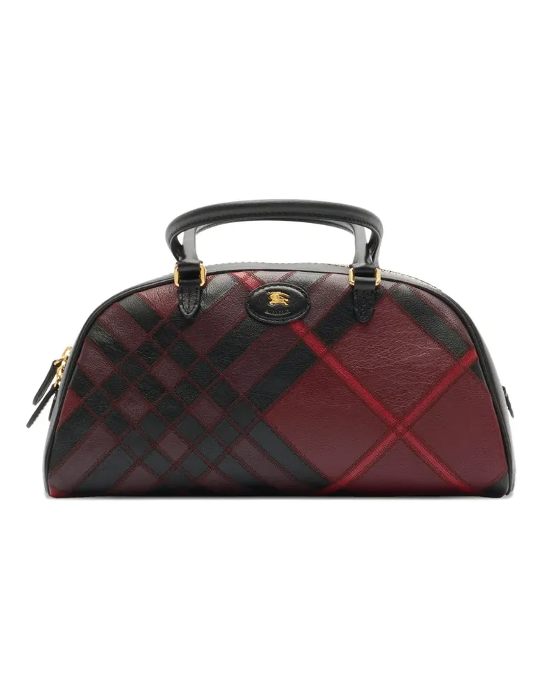 Burberry Mittelgroße Tote Bag mit Karomuster - Rot Rot
