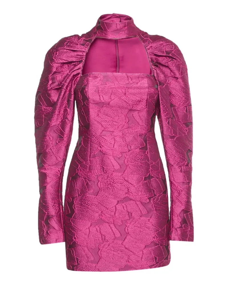 ROTATE Birger Christensen Kaya jacquard mini dress - Rosa Rosa