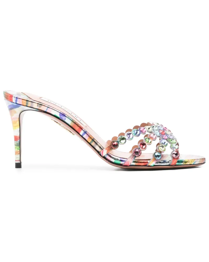 Aquazzura Tequila Mules 75mm - Silber Silber