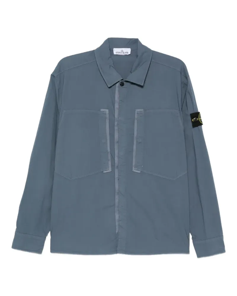 Stone Island Hemdjacke mit Reißverschluss - Blau Blau