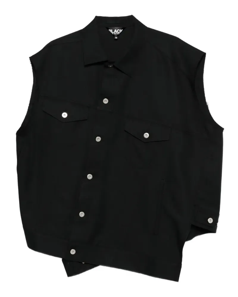 Comme des Garçons asymmetric sleeveless gilet - Schwarz Schwarz