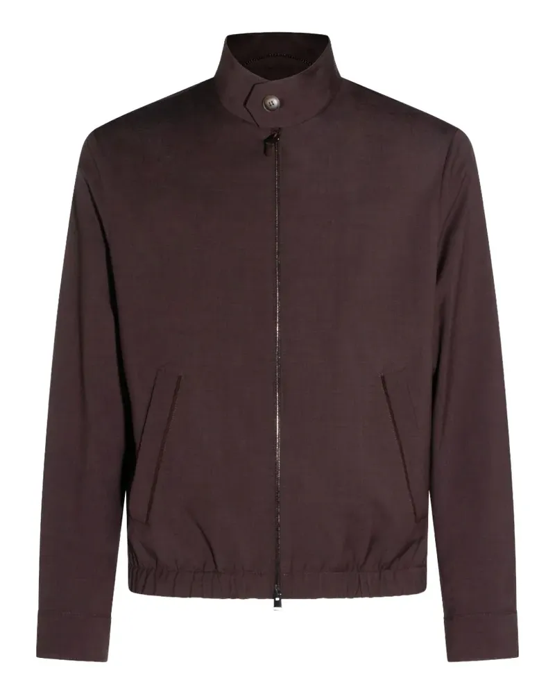 Canali zip jacket - Braun Braun