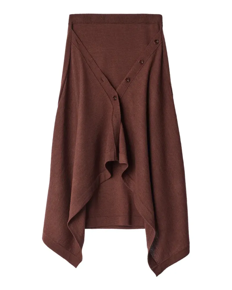 Christophe Lemaire buttoned skirt in merino wool blend - Braun Braun