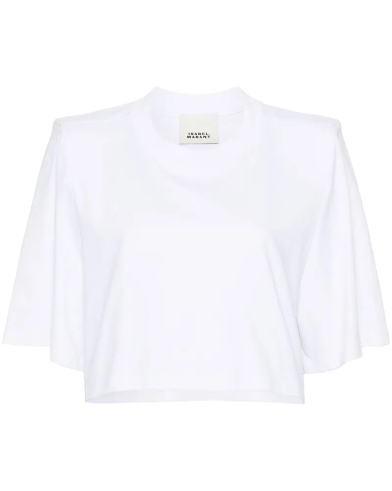 Isabel Marant Zaely Cropped-T-Shirt - Weiß Weiß